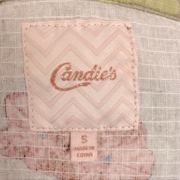 Army Green Camouflage Rose & Blue Floral Utility Anorak Jacket Size S - Picture 11 of 11